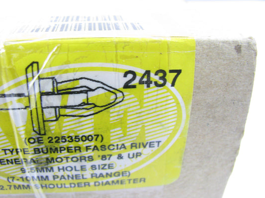 (25) WE 2437 PUSH TYPE BUMPER FASCIA RIVET 9.5MM HOLE - OE# 22535007
