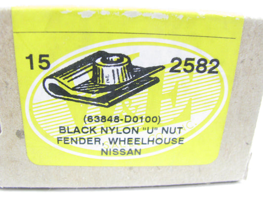 (15) WE 2582 Black Nylon Fender Wheelhouse ''U'' Nut (63848-D0100)