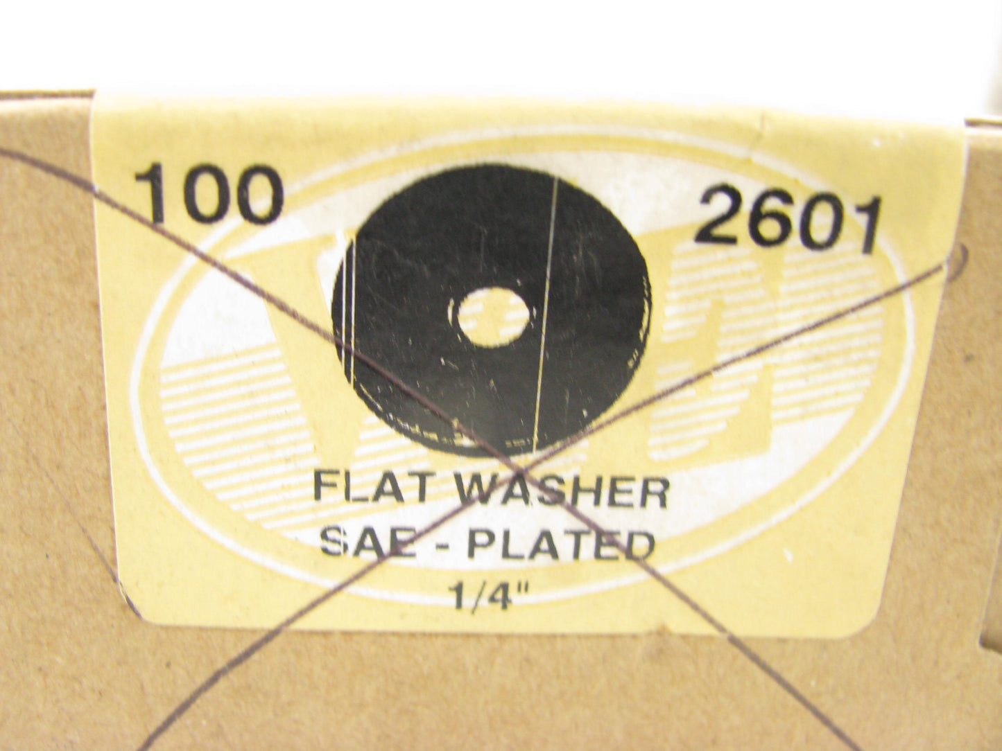 (68) We 2601 Flat Washer SAE - Plated 1/4''
