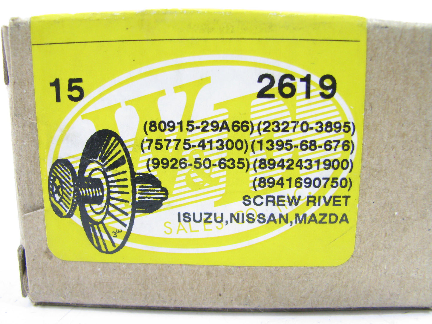 (14) We 2619 Screw Rivet For Nissan, Mazda, Isuzu