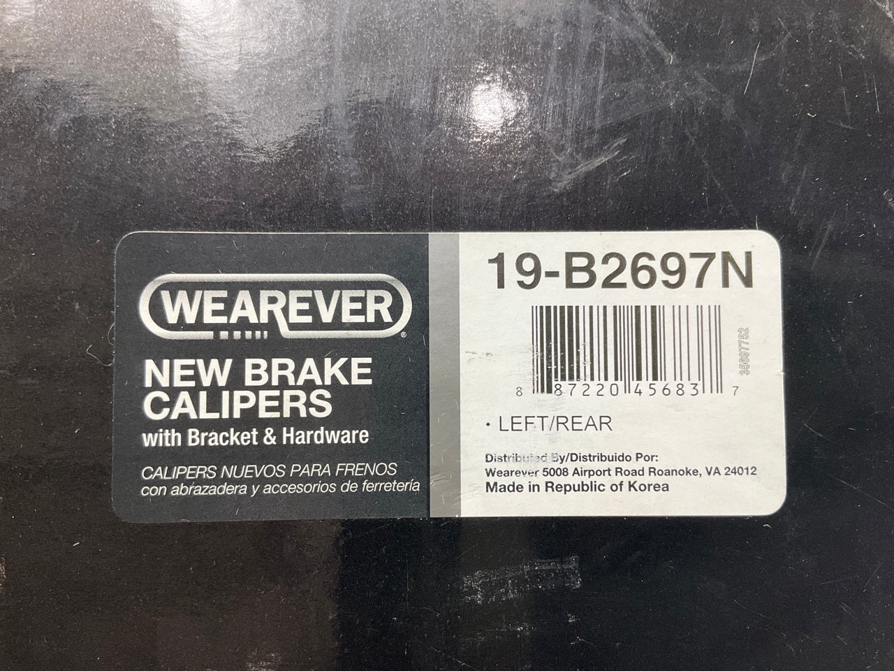 Wearever 19-B2697N Rear Left Disc Brake Caliper