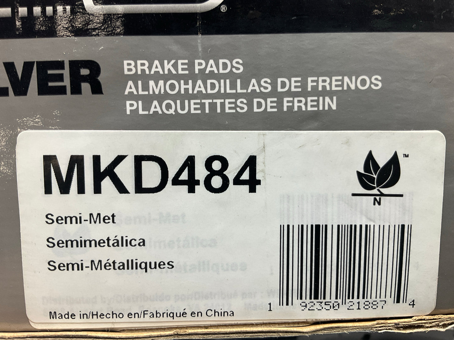 Wearever MKD484 Front Semi-Metallic Disc Brake Pads