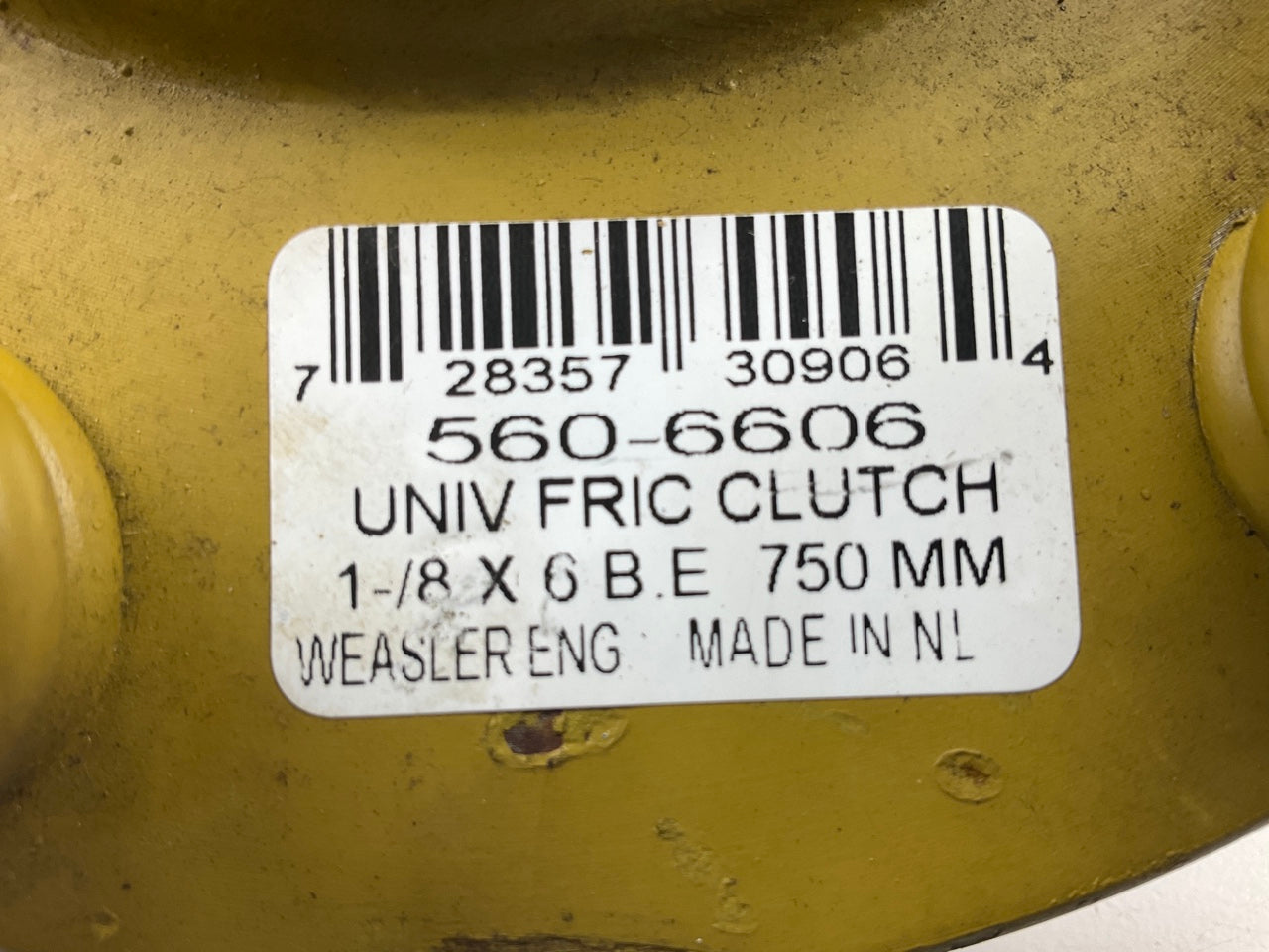 Weasler Eng 560-6606 Universal Friction Clutch - 1-3/8'' X 6 Spline, 6675 In/lbs