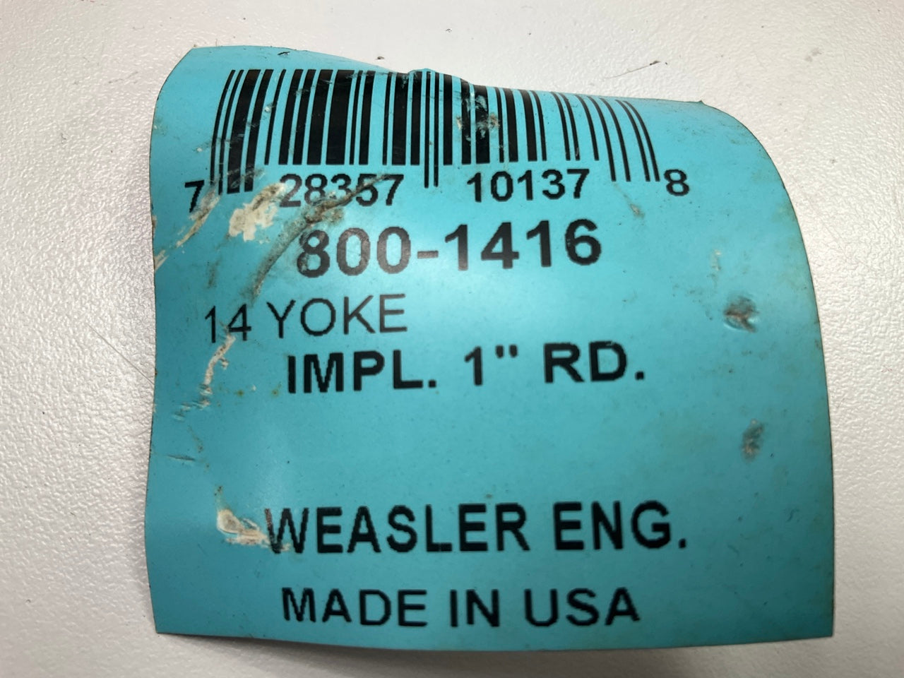 Weasler 800-1416 1'' Round Bore 1/4'' Keyway & Set Screw Implement Yoke 14N Series