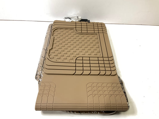 New - 11AVMOTHST 3-piece Trim-To-Fit Tan Rubber Floor Liner Mats UNIVERSAL