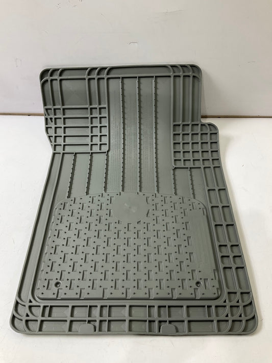UNIVERSAL FIT - 11AVMSG Trim-To-Fit GRAY Rubber Floor Liner Mats 4-Piece