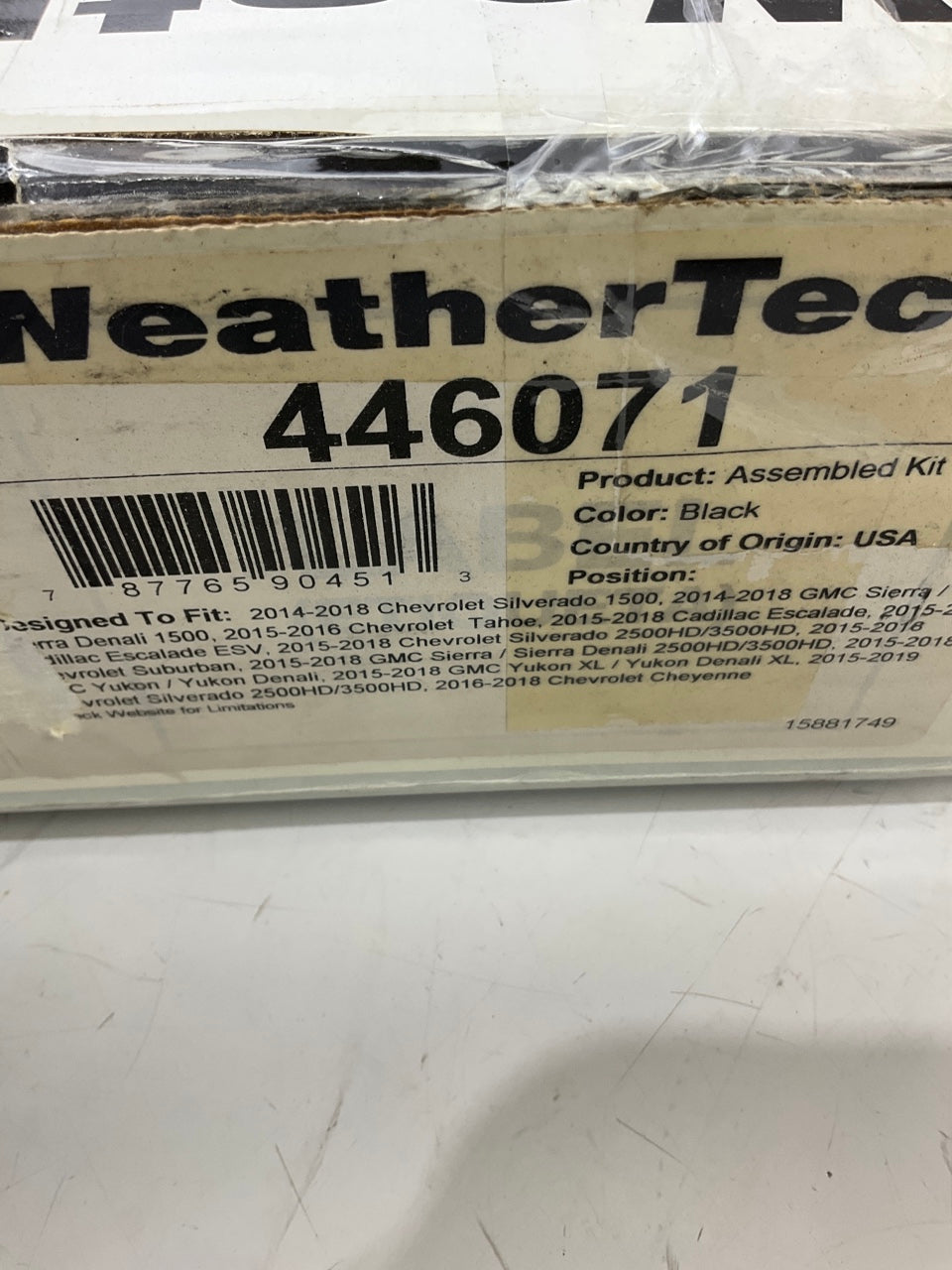 DIRECT FIT - 446071 FRONT Floor Liner Rubber Mats - BLACK