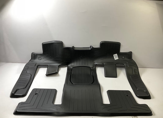 DIRECT FIT - 449423 Rear Second & Third Row Rubber Floor Liner Mat - BLACK