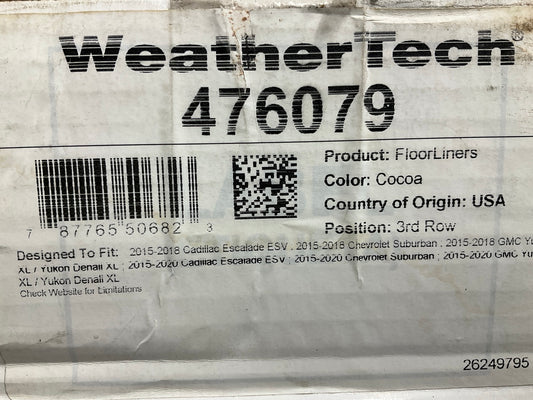 NEW DIRECT FIT 476079 THIRD Row COCOA Floor Liners Mat