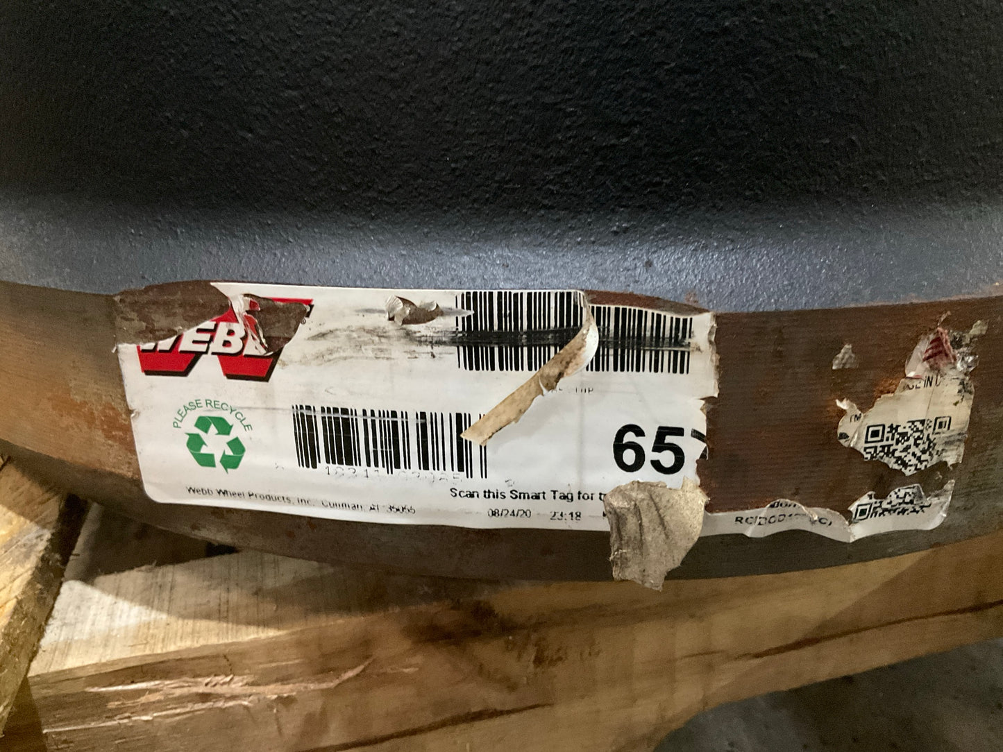 Webb 65710B 16.5'' X 5'' Outboard Mount Balanced Brake Drum 11.25'' Diameter