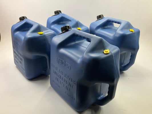 (4) Wedco 82300 Five 5 Gallon Water Container Jugs For Water Storage