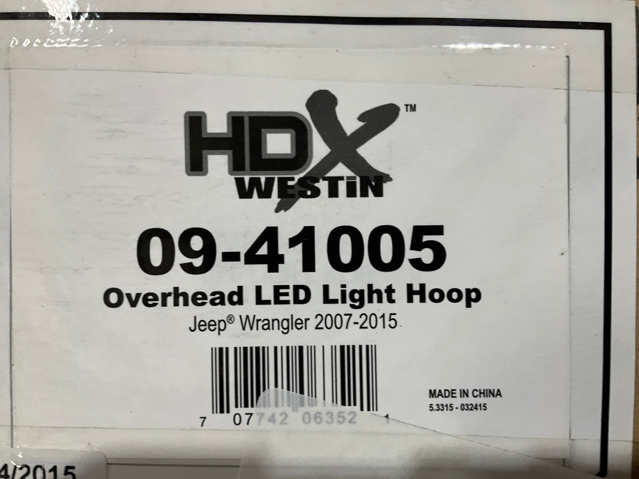 Westin 09-41005 Textured Black Overhead LED Light Hoop For 2007-15 Jeep Wrangler