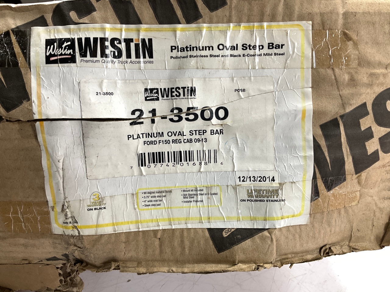 Westin 21-3500 Platinum 4'' Oval Side Step Bars - 2009-14 Ford F-150 Regular Cab