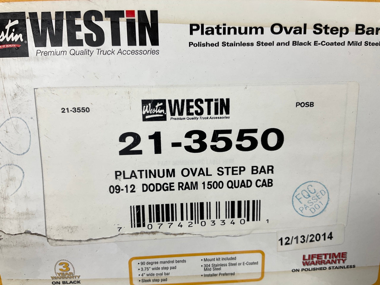 Westin 21-3550 Platinum 4'' Oval Stainless Step Nerf Bars For 09-21 Ram 1500 Quad