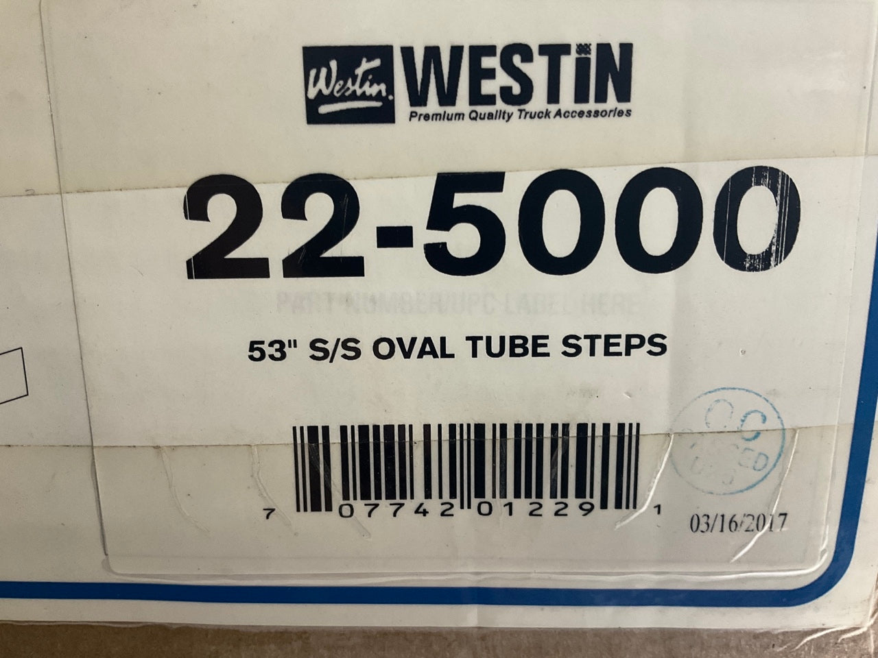 Westin 4'' Oval Nerf Step Bars 53'' Stainless - Without Mounting Kit / Hardware