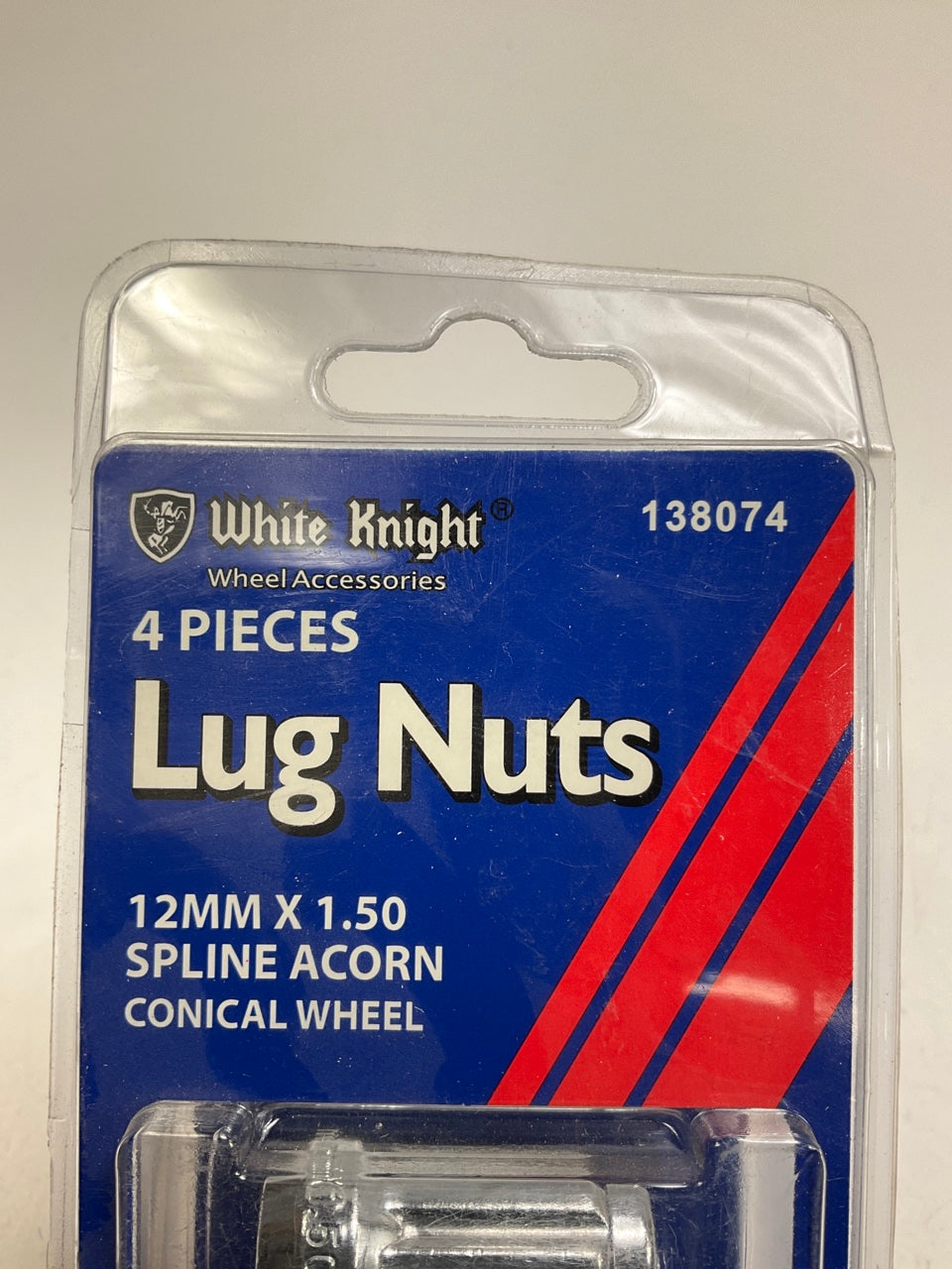 White Knight 138074 Wheel Lug Nuts - 12mm-1.50 Spline Acorn - 20/Pack