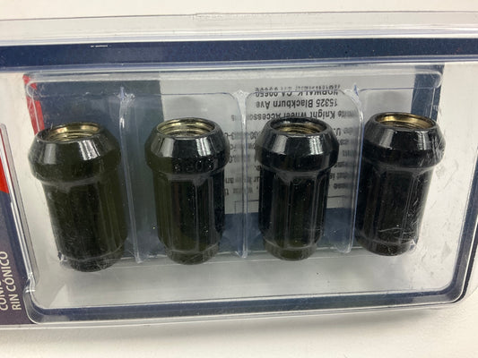 White Knight 238074 12mm X 1.50 Black Spline Acorn Lug Nuts, 4 / PACK