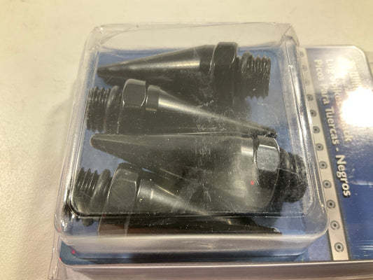 White Knight 519014 Black Aluminum Spikes For Spike Lug Nuts - 4/Pack