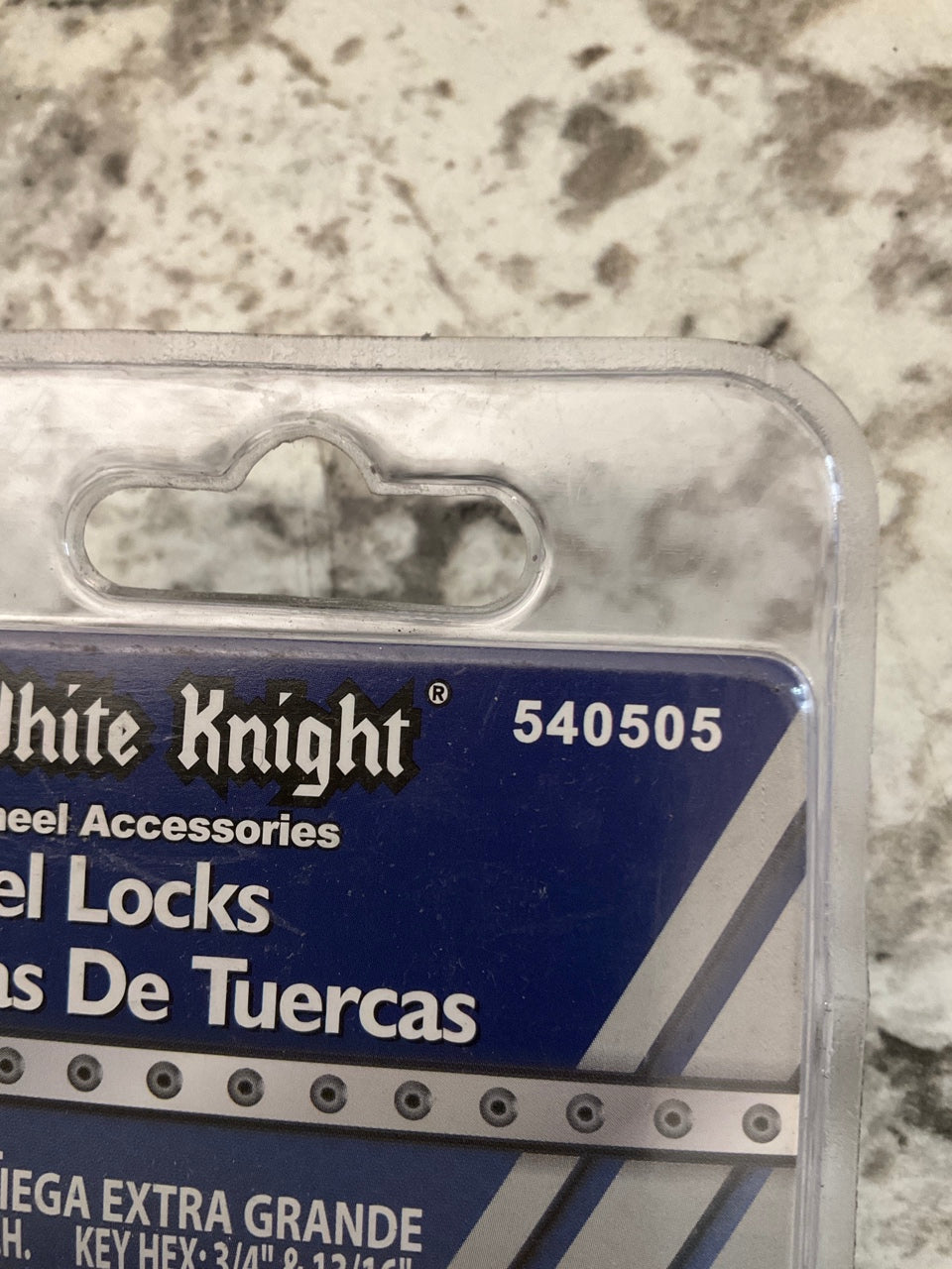 White Knight 540505 Wheel Locks Acorn XL, 14mm-2.00 R.H. Hex; 3/4'' & 13/16'' 4 PC