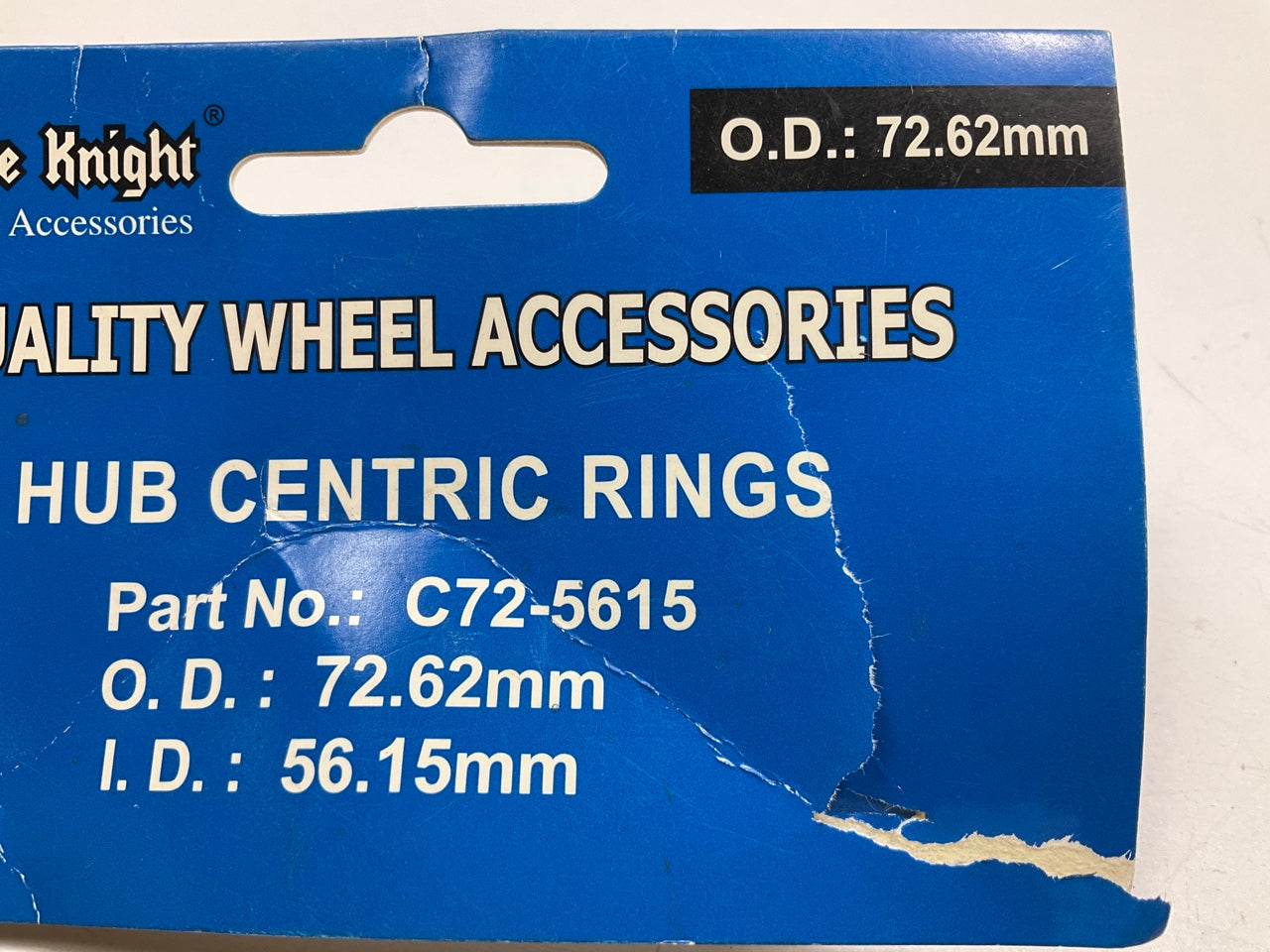 White Knight C72-5615, 72.62mm OD X 56.15mm ID Hub Centric Rings, 4-Piece