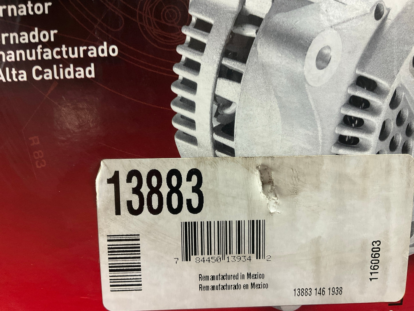 REMAN. Wilson 13883 100 Amp Alternator For 2000-2001 Mazda MPV 2.5L V6