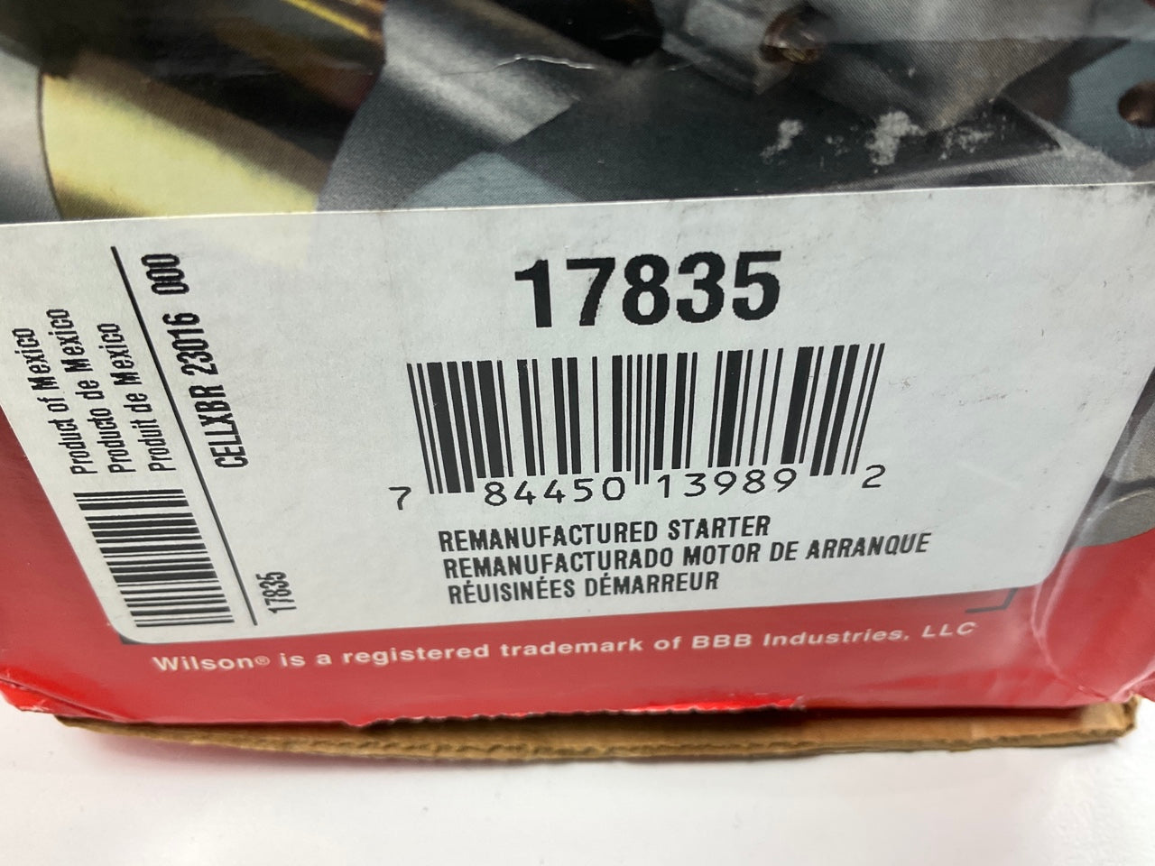 REMAN. Wilson 17835 Starter For 2002-2007 Nissan Altima 2.5L AUTOMATIC