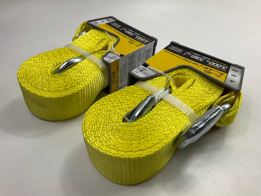 (2) Winston Products 131 - 2'' Tow Strap With Hook, 20 Feet, 3000 Lbs Capacity