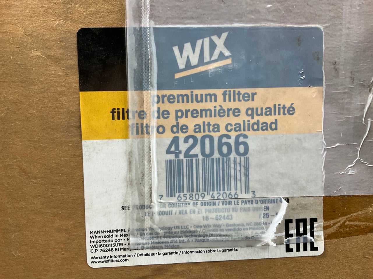 WIX 42066 Air Filter Replaces P182071; PA1614; AF2121; P122698; CA225; A285C