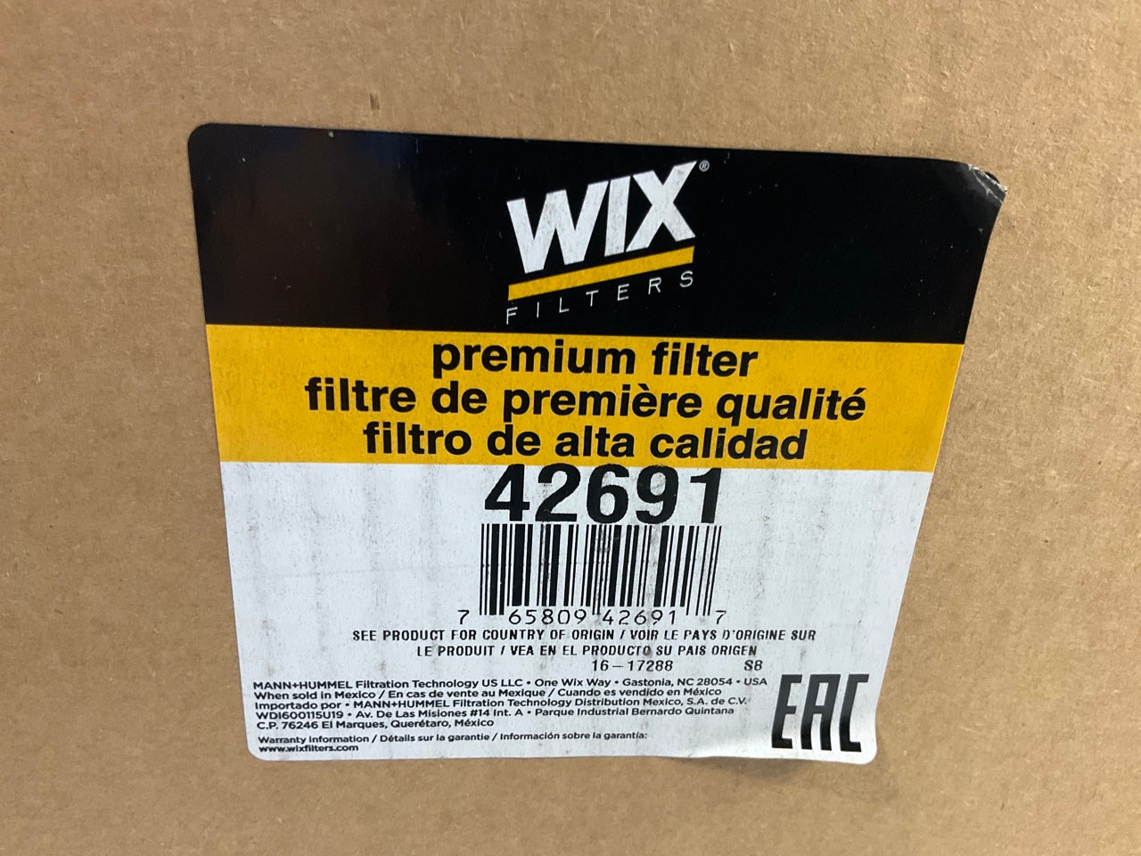 WIX 42691 Heavy Duty Engine Air Filter Replaces LAF6127 P181057
