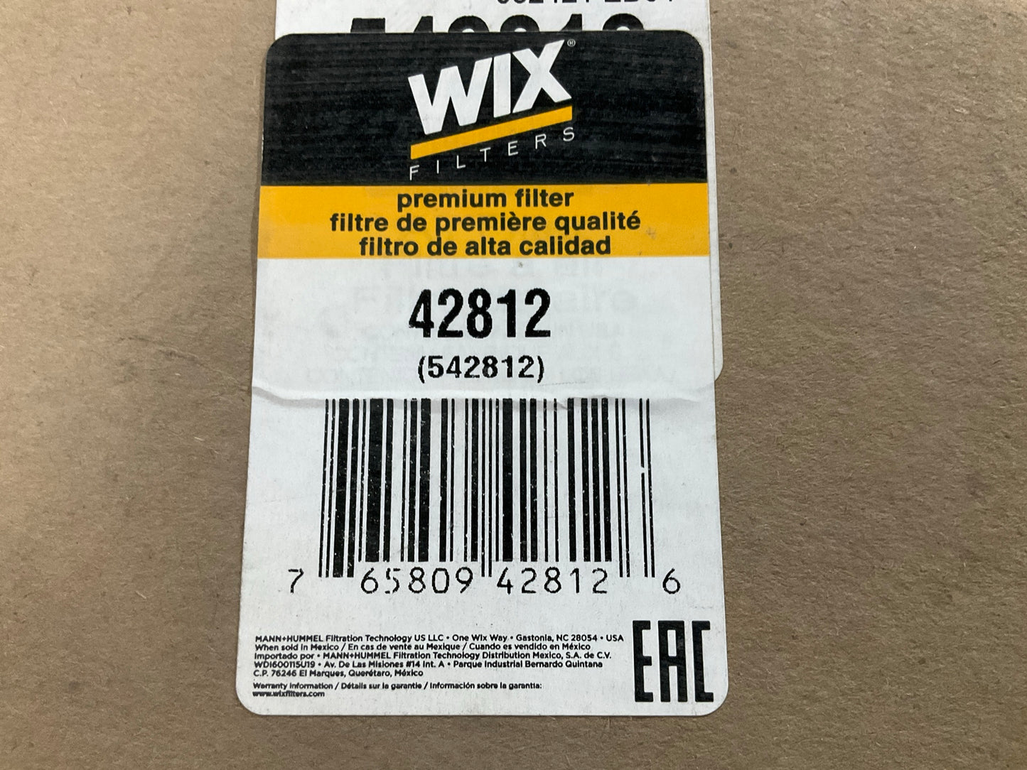 WIX 42812 Engine Air Filter