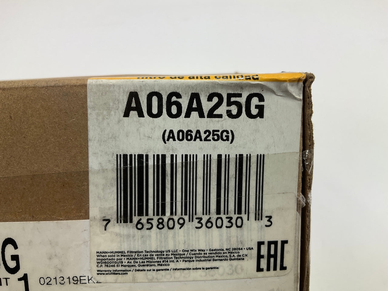 WIX A06A25G Hydraulic Filter, Replaces SH87256; BT23525-MPG; 48XM72; HF30399