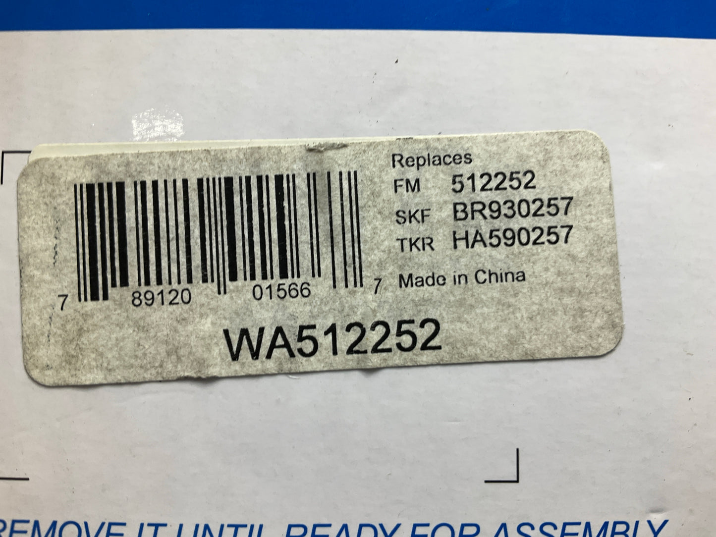 WJB WA512252 Rear Wheel And Bearing Hub Assembly 2000-2004 Volvo S40, V40