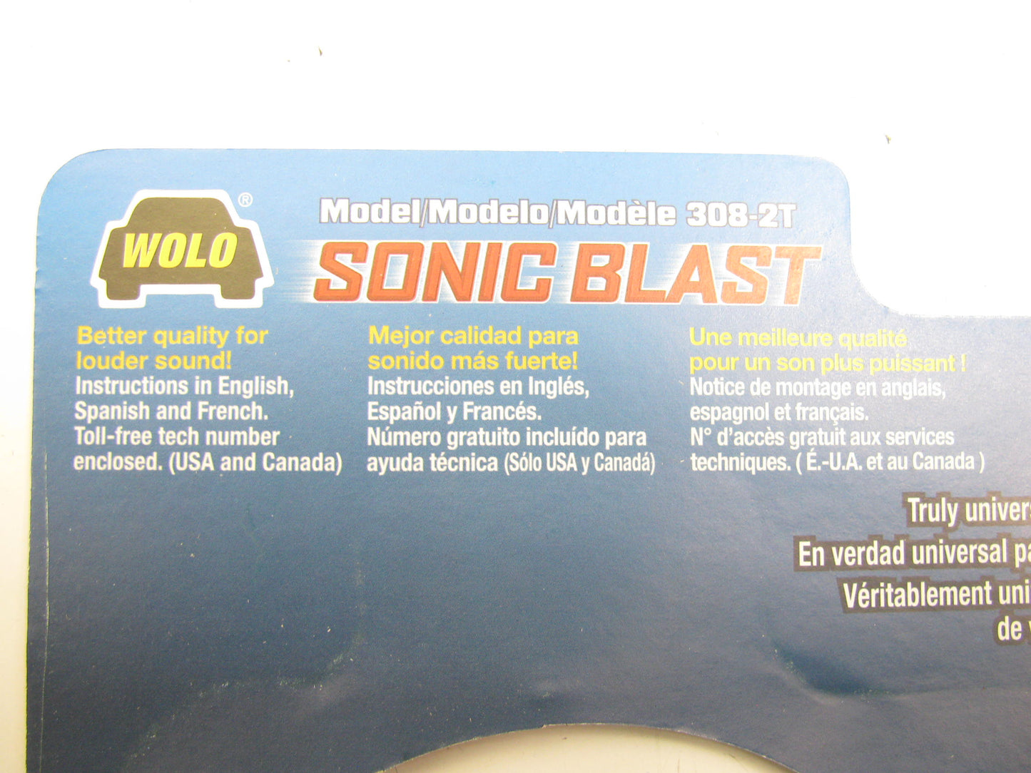 SET Of Wolo Sonic Blast Red Black 308-2T UNIVERSAL LOW And HIGH TONE Horns