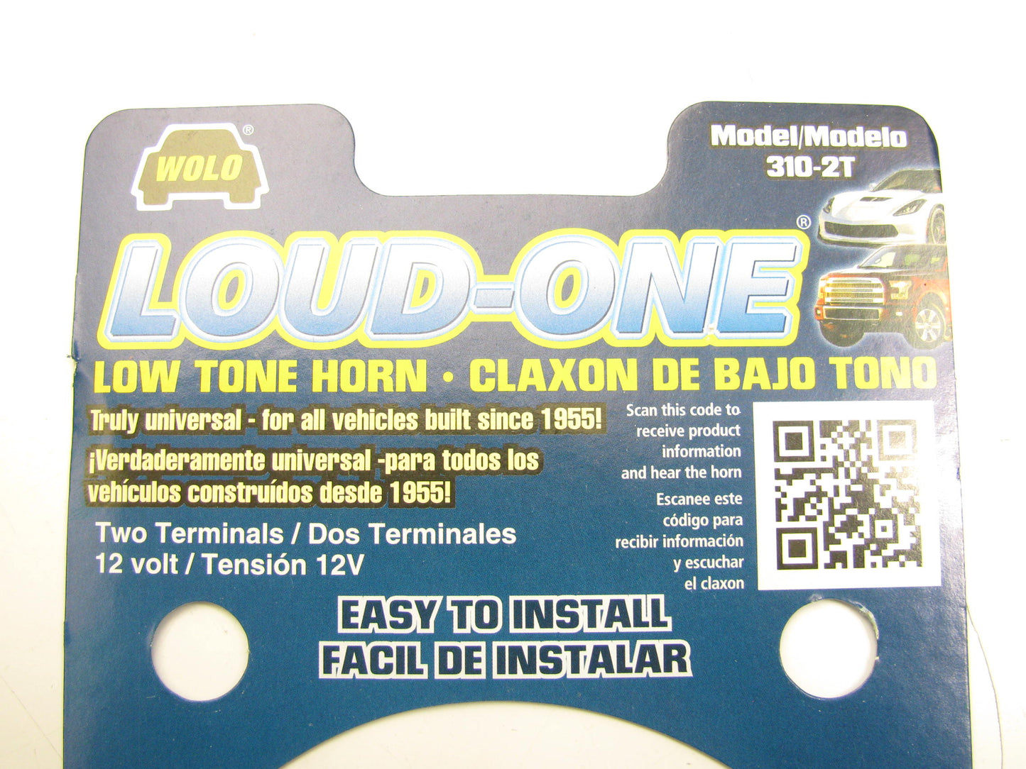 Wolo 310-2T LOUD-ONE UNIVERSAL Low Tone Horn 12V 2-Terminal
