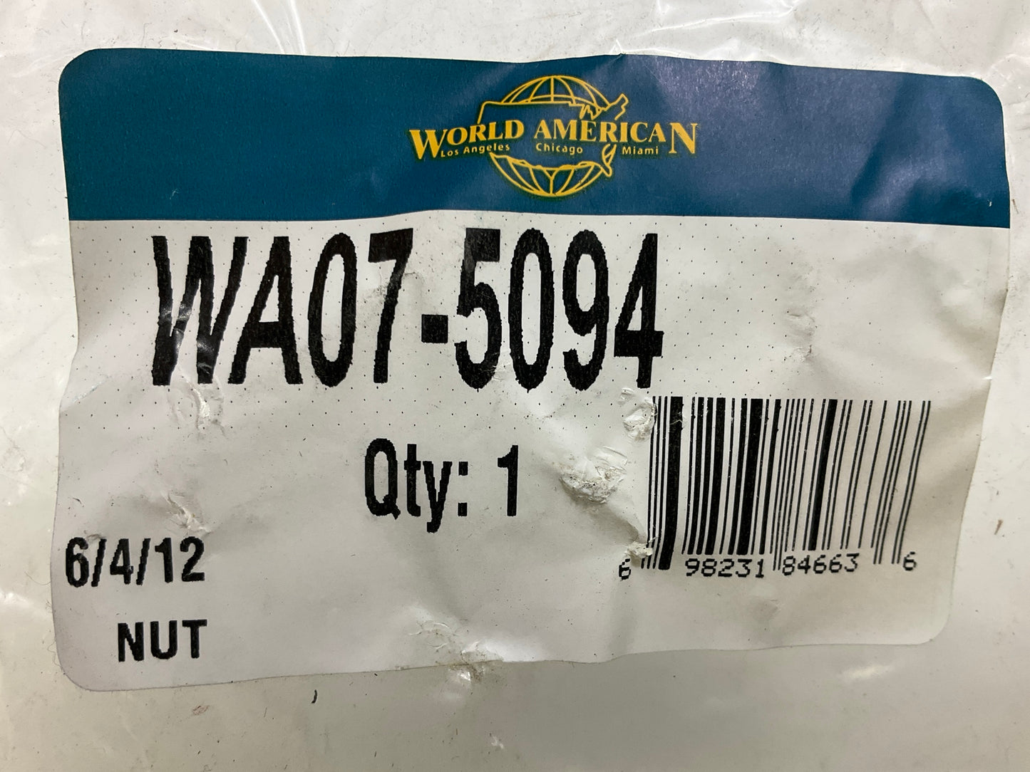 World American WA07-5094 Axle Spindle Nut, Replaces Euclid E-2250
