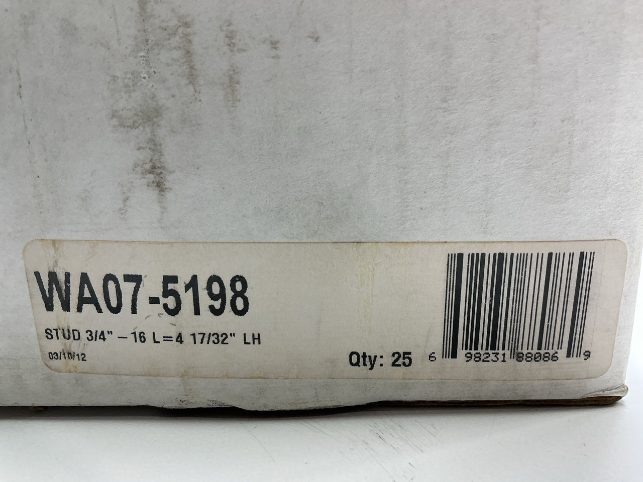 (2) WA07-5198 Wheel Lug Studs - Left Hand, 4-17/32 Inches Length, Shoulder Style