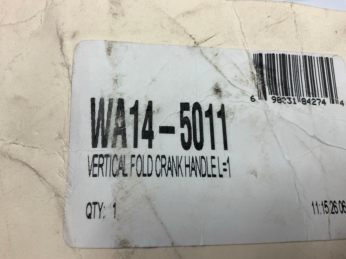 World American WA14-5011 Vertical Folding Trailer Jack Crank, 15.88'' Long