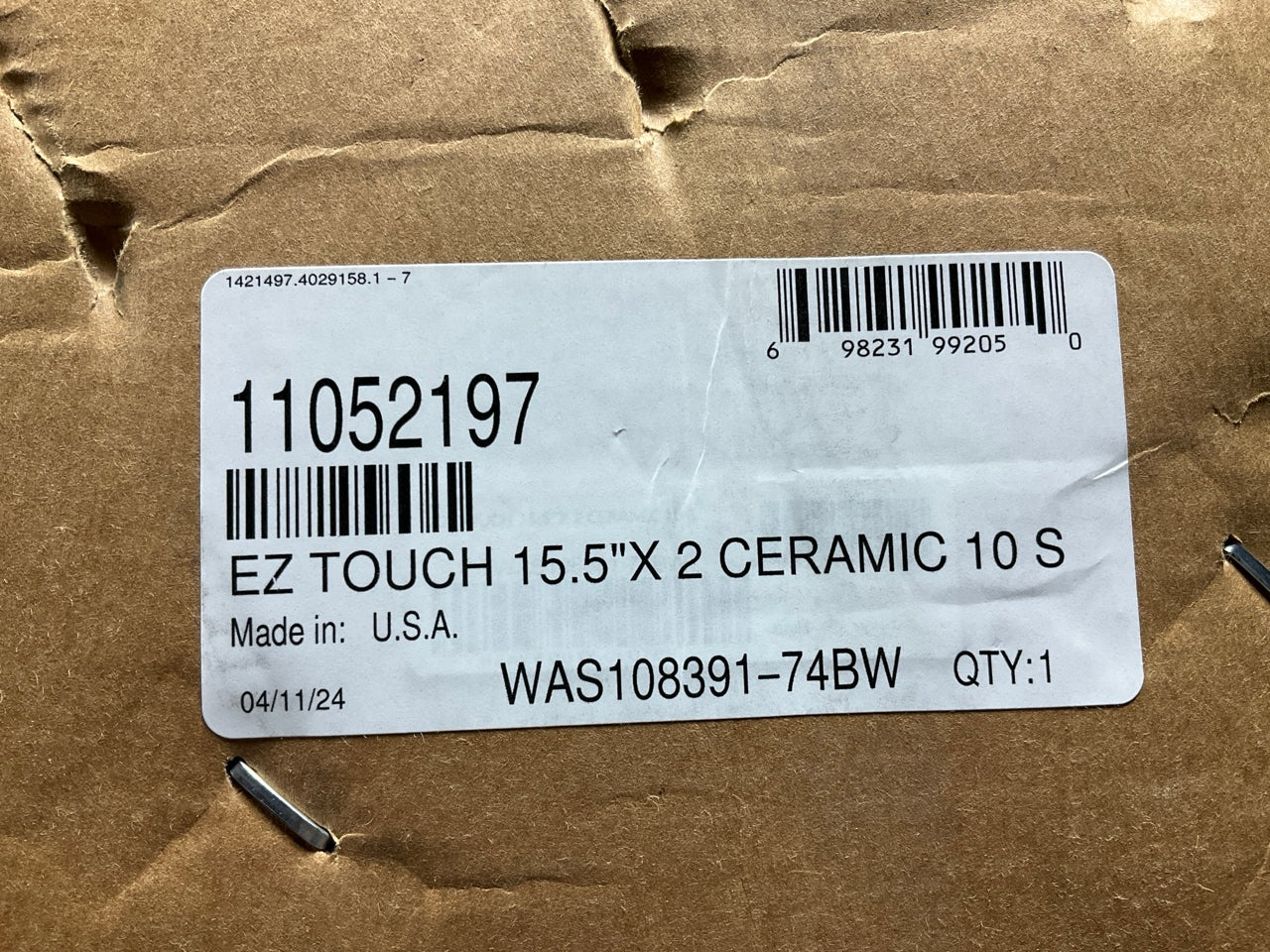 World American WAS108391-74BW Clutch Kit EZ Touch 15.5''x2 Ceramic 10 Spline