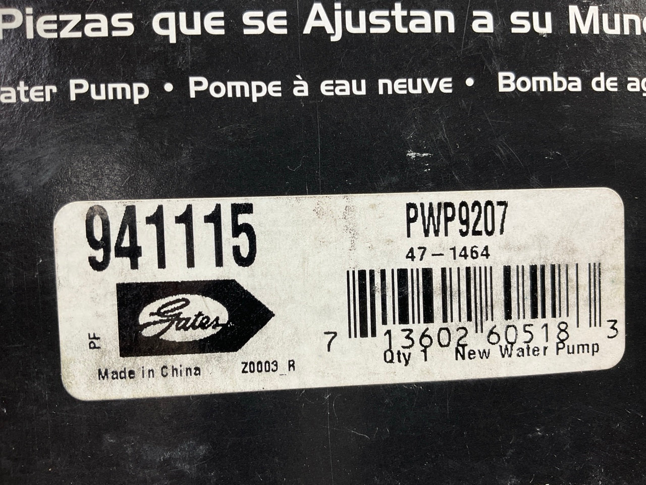 Worldparts 941115 Water Pump For 2001-2005 Honda Civic
