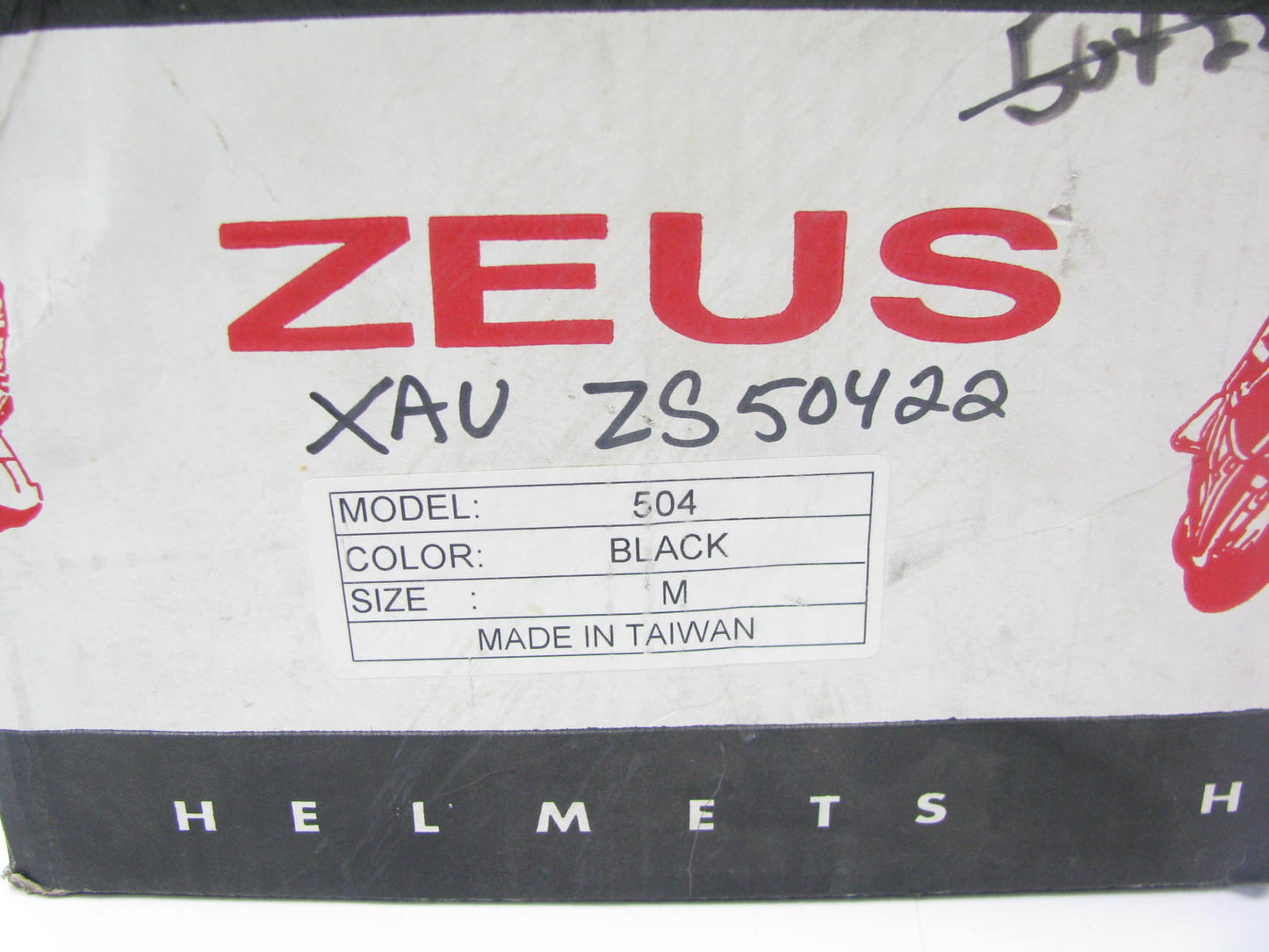 NEW Zeus 504 Motorcyle Half Helmet Size M Medium Black DOT Safety Approved