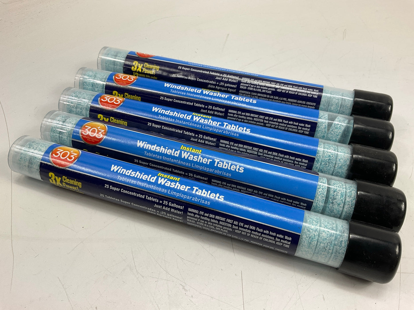 303 Products 230395 Windshield Washer Tablets - 25 Tablet Tube - 5 PACK