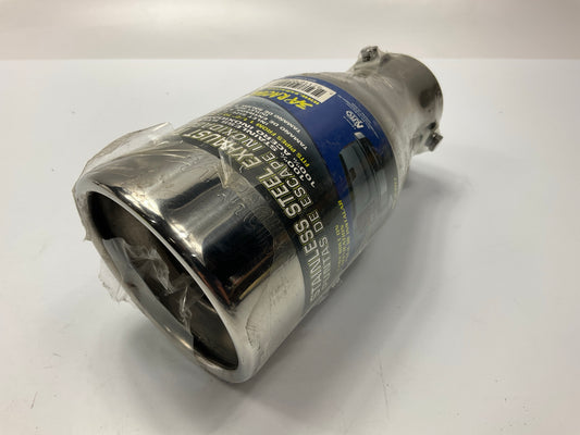 3A Racing T-304 Stainless Exhaust Tip, Slant Cut, For Pipes 1-1/2'' To 2-3/8''