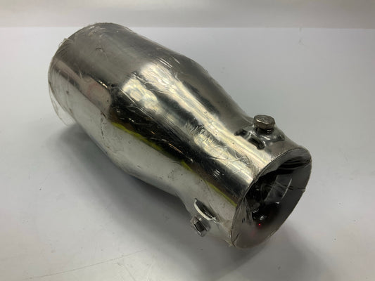 3A Racing T-304 Stainless Exhaust Tip, Slant Cut, For Pipes 1-1/2'' To 2-3/8''