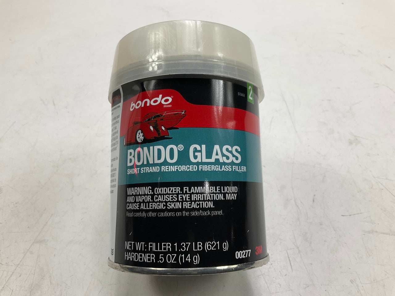 3M Bondo 00277 Glass Short Strand Reinforced Fiberglass Filler Stage 2 1.37 Lbs.