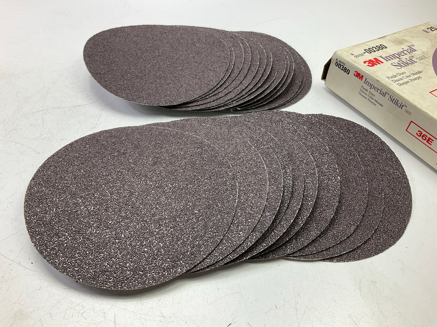 3M 00380 Imperial Stikit Sanding Disc, 8 In, 36E Grit, 24 Discs Per Box