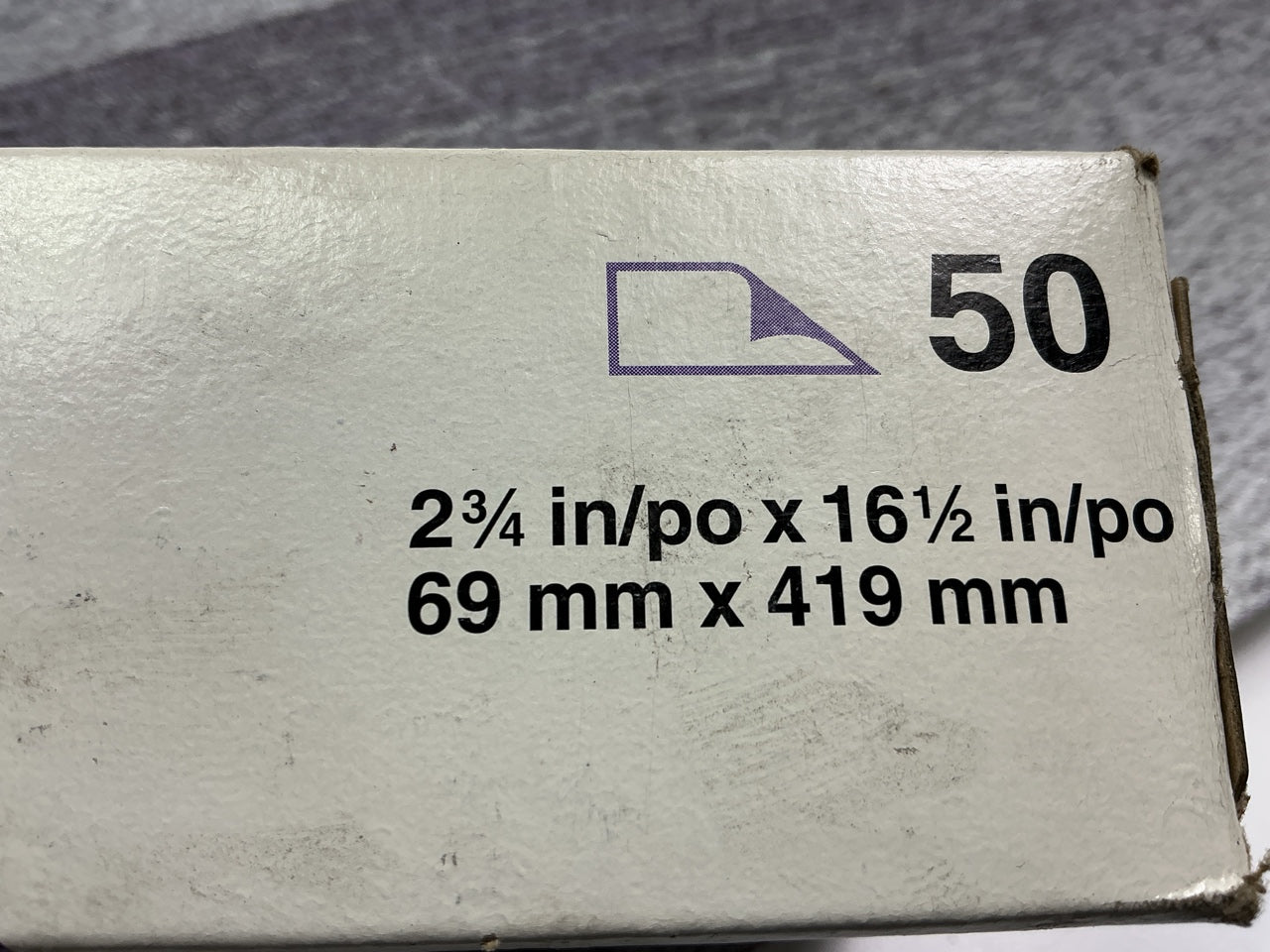 3M 00391 Imperial Stikit 2-3/4'' X 16-1/2'' P80E Grit Sandpaper Sheets, 50 / Pack