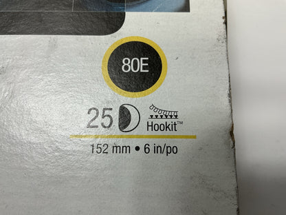 3M 00512 Green Corps Hookit Sanding Discs 6'' Dia, 80 Grit, 25 Disc / Box