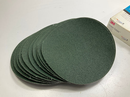 3M 00521 Green Corps Hookit 8'' Diameter, 80 Grit Sanding Disc (25/Box)