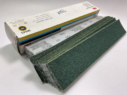 3M 00543 Green Corps Hookit Sandpapert Sheets 36 Grit, 2-3/4'' X 16-1/2'', 50 Pack