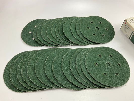 3M 00615 Green Corps Hookit 6'' Sanding Discs, Dust Free, 40E Grit, 25 Discs